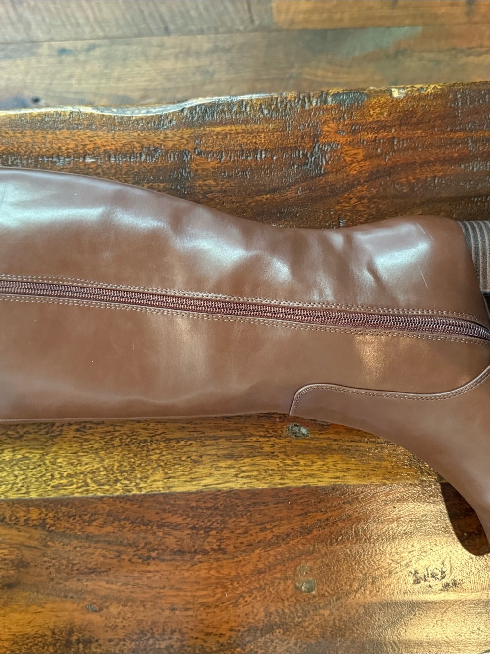 J. Crew Tall Leather Riding Boots in Chestnut Brown - Picture 5 of 10